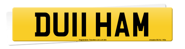 Registration number DU11 HAM
